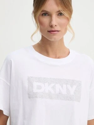 Dkny t-shirt bawełniany damski kolor biały DP4T1040