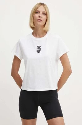 Dkny t-shirt bawełniany damski kolor biały DP4T9699