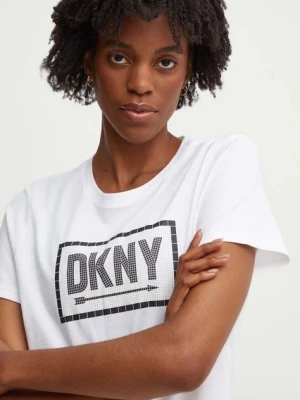 Dkny t-shirt bawełniany damski kolor biały DP4T9724