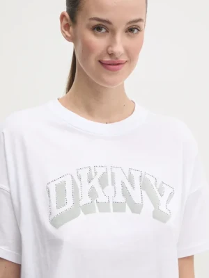 Zdjęcie produktu Dkny t-shirt bawełniany damski kolor biały DP5T1119