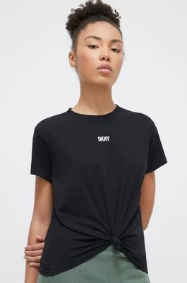 Dkny t-shirt bawełniany damski kolor czarny DP3T8521