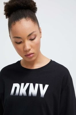 Dkny t-shirt bawełniany damski kolor czarny DP3T9626