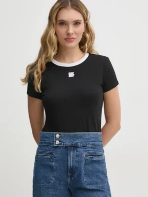 Dkny t-shirt bawełniany damski kolor czarny DJ5T1340