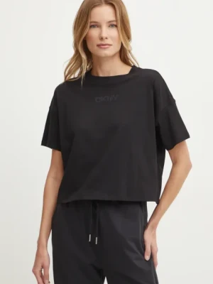 Zdjęcie produktu Dkny t-shirt bawełniany damski kolor czarny DP4T1070