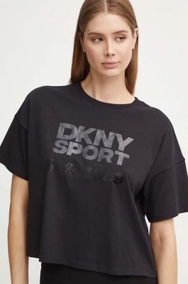 Dkny t-shirt bawełniany damski kolor czarny DP4T9972