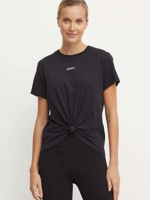 Dkny t-shirt bawełniany damski kolor czarny DP4T9994