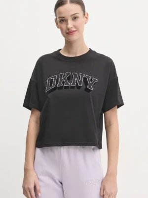 Dkny t-shirt bawełniany damski kolor czarny DP5T1119