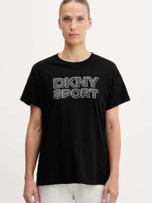 Dkny t-shirt bawełniany damski kolor czarny DP5T1346