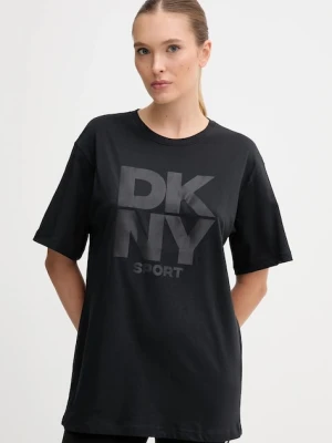 Dkny t-shirt bawełniany damski kolor czarny DP5T1470