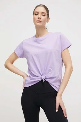 Dkny t-shirt bawełniany damski kolor fioletowy DP3T8521