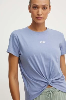 Dkny t-shirt bawełniany damski kolor fioletowy DP3T8521