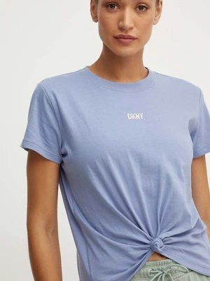 Dkny t-shirt bawełniany damski kolor fioletowy DP3T8521