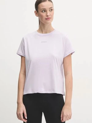 Dkny t-shirt bawełniany damski kolor fioletowy DP4T9994