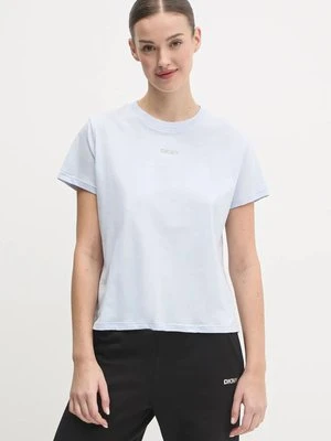 Dkny t-shirt bawełniany damski kolor niebieski DP4T9994