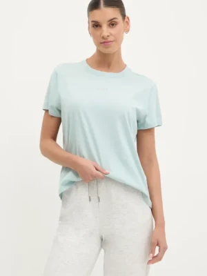 Dkny t-shirt bawełniany damski kolor niebieski DP5T9994