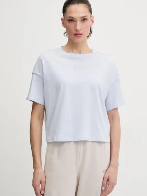 Dkny t-shirt bawełniany damski kolor niebieski DP6T1662
