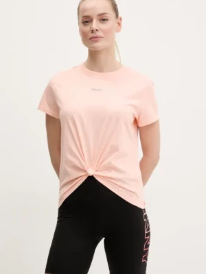 Dkny t-shirt bawełniany damski kolor pomarańczowy DP5T9994