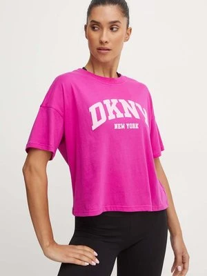 Dkny t-shirt bawełniany damski kolor różowy DP4T9945