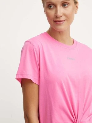 Dkny t-shirt bawełniany damski kolor różowy DP4T9994