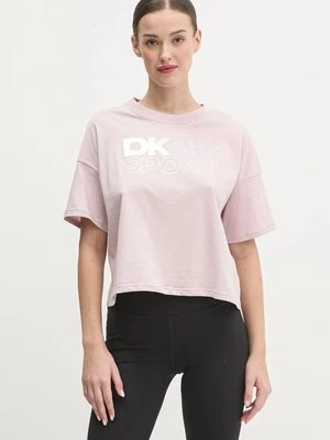 Dkny t-shirt bawełniany damski kolor różowy DP5T1121