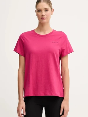 Dkny t-shirt bawełniany damski kolor różowy DP5T1372