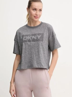 Dkny t-shirt bawełniany damski kolor szary DP4T1040