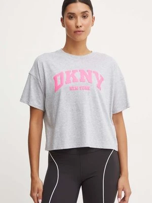 Dkny t-shirt bawełniany damski kolor szary DP4T9945