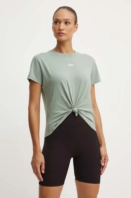 Dkny t-shirt bawełniany damski kolor zielony DP3T8521