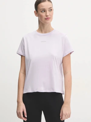 DKNY t-shirt bawełniany fioletowy