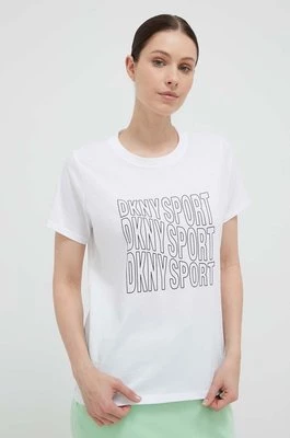 Dkny t-shirt bawełniany kolor biały