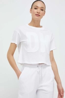 Dkny t-shirt bawełniany kolor biały