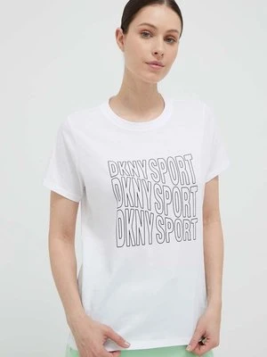 Dkny t-shirt bawełniany kolor biały