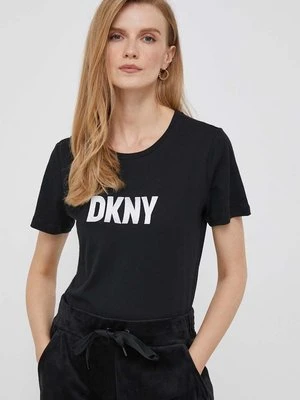 Dkny t-shirt bawełniany kolor czarny W3276CNA