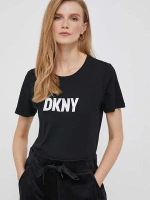 Dkny t-shirt bawełniany kolor czarny W3276CNA