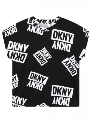 DKNY T-Shirt D35S27 S Czarny Regular Fit