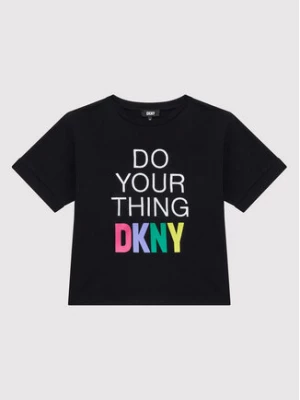 DKNY T-Shirt D35S31 M Czarny Relaxed Fit