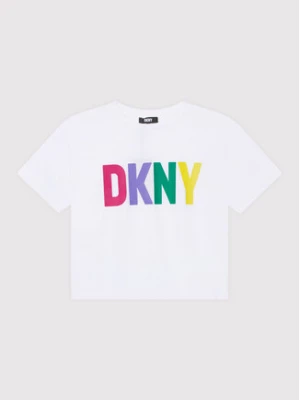 DKNY T-Shirt D35S31 S Biały Relaxed Fit