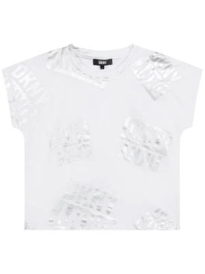 DKNY T-Shirt D35S77 D Biały Regular Fit
