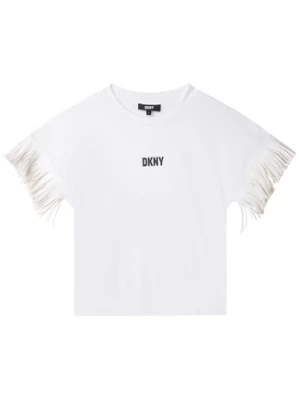 DKNY T-Shirt D35S78 S Biały Regular Fit