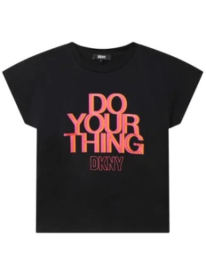 DKNY T-Shirt D35S88 D Czarny Regular Fit