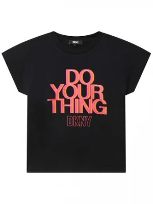 DKNY T-Shirt D35S88 S Czarny Regular Fit
