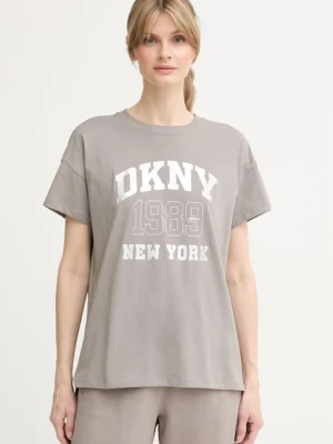 DKNY T-shirt damski bawełniany beżowy
