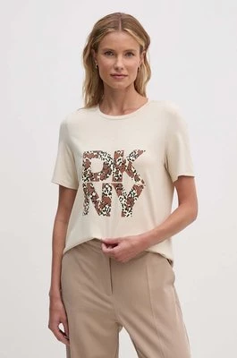 Dkny t-shirt damski kolor beżowy D2G4A174