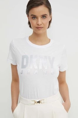 Dkny t-shirt damski kolor biały DJ4T1050