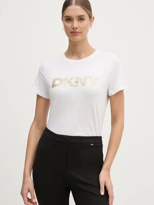 Dkny t-shirt damski kolor biały DJ4T1266