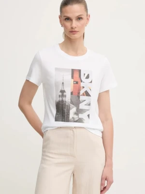 Dkny t-shirt damski kolor biały DJ5T1547