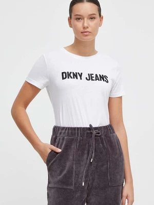 Dkny t-shirt damski kolor biały E31FUDNA