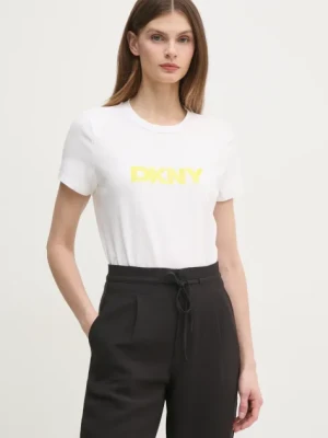 Dkny t-shirt damski kolor biały P4KHCWNA