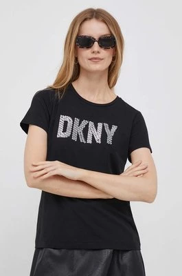 Dkny t-shirt damski kolor czarny