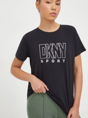 Zdjęcie produktu Dkny t-shirt damski kolor czarny DP3T9768